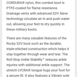 ROCKY S2V TACTICAL MILITARY BOOT